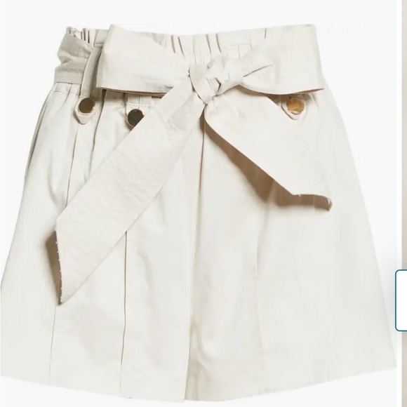 NWT Ramy Brook Sandstone Tie Belt Paperbag Zaydie Shorts Size 00 reg $265 - Picture 5 of 9